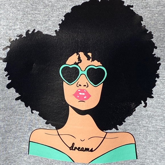 A girl who dares to Dream gray sweater. Small-3xl - Picture 2 of 5